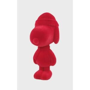 NEW! Christmas Snoopy 9" Red Tabletop Decor Flocked Figure Holiday
